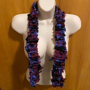 Hand knit 100% silk scarf